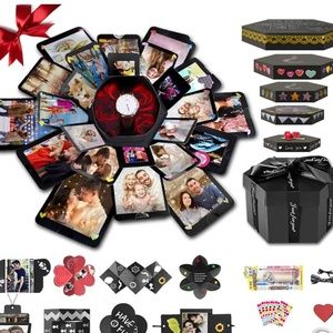 Explosion Box, DIY Gift Box, Assembled, with Accessories